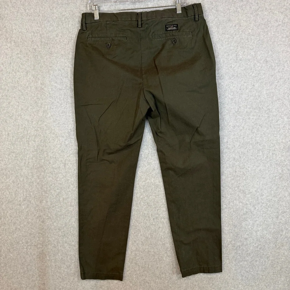Banana Republic Pants Mens 32 Lived-In Chino Olive Green Slim Fit EUC